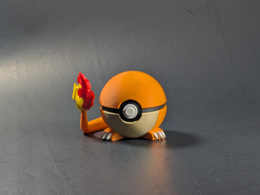 Charmander Pokeball, Pokemon Inspired Collectable Gift Decor